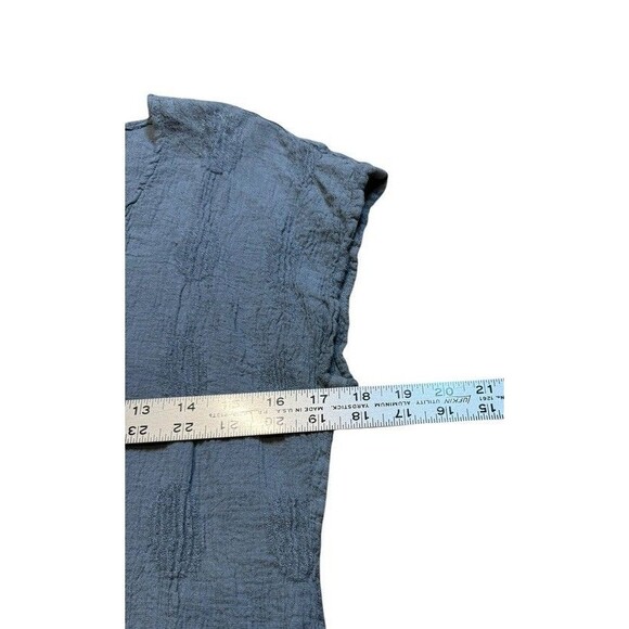 FLAX Linen Blend Tank Top Womens Size Small Sleeveless Lagenlook Textured-Scoop - Picture 5 of 6